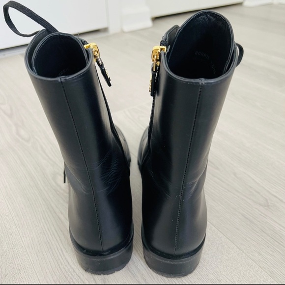 Stuart Weizmann Norrie Leather Combat boots in size 7.5 - Picture 4 of 5